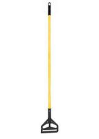 Alpine Industries Commercial Quick-Change Iron Mop Handle - Professional Mopping Tube w/Metal Gripper for Rags - Heavy Duty Stick & Mop Head Replacement Holder (Iron)