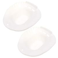 2PCS, Durable White Plastic Toilet Sitz Bath Tub Hip Basin for Pregnant Women Post-episiotomy Patients