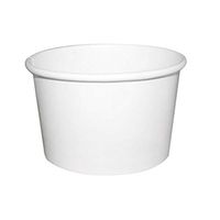 PacknWood White Cardboard Paper Soup Container Bucket, 8-Ounce Capacity (Case of 500)
