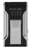 Black Label Dictator Black Matte & Chrome Satin Flat Torch Lighter