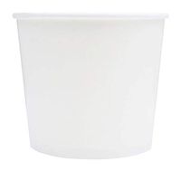 White Paper Ice Cream Cups - 12 oz Disposable Dessert Bowls - Perfect For Your Yummy Foods! Many Colors & Sizes - Frozen Dessert Supplies - 100 Count