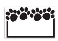 Paw Print Gift Note Cards with Envelopes and Gold Seal -25pack Set