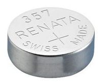 RENATA 357 Non-rechargeable Battery, Watch, Single Cell, Silver Oxide, 190 mAh, 1.55 V, SR44, Flat Top (1 piece)