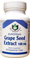 AlchePharma Grape Seed Extract 100 Mg, Veg Caps.