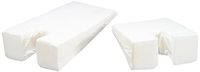 Face Down Stomach Sleeper Foam Wedge Pillow (29" x 14" x 2.5" : 6" Rise) – Orthopedic Grade Foam – Easy-Care Machine Washable Cotton Pillow Cover – Post Surgery and Specialty Pillow – Bed Wedge, White