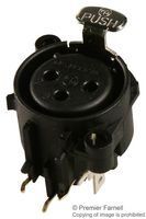 NC3FAAH2 - XLR Audio Connector, 3 Contacts, Receptacle, Panel Mount, Gold Plated Contacts (10 Pieces)