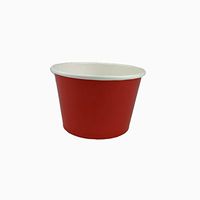 Worlds Paper Ice Cream Cups Solid Paper Yogurt Cups 8oz Red 50 pack