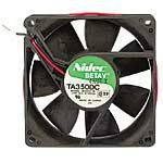 Nidec TA350DC-M33422-16 DC Fan, Ball, 12 Volt, 0.29A, 3.48W, 3100RPM, 48CFM, 34.8dB, Flange Mount, 92 mm L x 92 mm W x 25 mm H