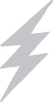 hBARSCI Lightning Bolt Vinyl Decal - 5 Inches - for Cars, Trucks, Windows, Laptops, Tablets, Outdoor-Grade 2.5mil Thick Vinyl - Silver Gray