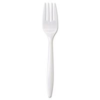 General Supply MWFIW Wrapped Cutlery 6 1/4-Inch Fork White 1000/Carton