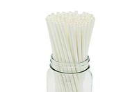 [100 COUNT] Standard 7.5" Disposable Drinking Paper Straws Sturdy Natural White Smoothie Milkshake Milk Tea Restaurant Party (7.5 Inches Long, 6 Millimeters Thick, Dye Free Products, Treestraw
