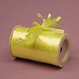 Krafty Klassics 1 Roll of Colored Pearlized Raffia Ribbon (1/4" x 100 Yds) (Yellow)