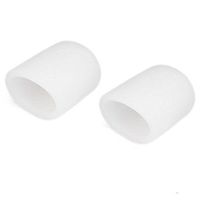 PIXNOR Gel Toe Sleeves Toe Protectors for Bunions Blisters Corns - Size L (White)