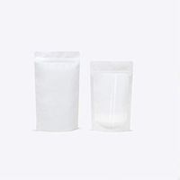 Stand Up Clear Silk Paper Zipper Mask Package Bags Self Seal Zip Lock Coffee Packing Pocket With Tear Notch Transparent Silk Poly Heat Seal Pack Pouch 20Pcs (White, 20x30CM(7.87"x11.81"))