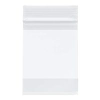 Plymor Heavy Duty Plastic Reclosable Zipper Bags w/White Block, 4 Mil, 3" x 4" (Pack of 100)