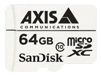 Axis 5801-951 Surveillance Flash Memory Card 64 GB MicroSDXC, White