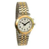 Men's Talking Alarm Watch Two Tone Time,Month,Date,Day for Low Vision or Blind