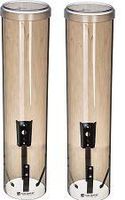 San Jamar C3260TBR Large Pull Type Water Cup Dispenser, Fits 4-1/2 to 7 oz Cone Cups and 6 to 12 oz Flat Bottom Cups, 16" Tube Length, Bronze (2-(Pack))