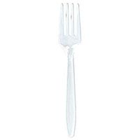 Amscan 458360.86 Premium Plastic Forks, 9.2" x 4.4", Clear