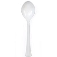 Lillian Plastic Salad Serving Spoon, 1 Unit, Pearl