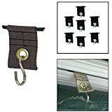 Fabric Camper Party Light Holders RV Trailer 7 Awning Tabs and Hooks, NEW