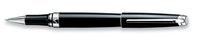 Caran D'ache Leman Ebony Black Lacquered Silver Plated Rhodium Coated Rollerball Pen