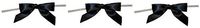 Reliant Ribbon Satin Twist Tie Bows - Small Ribbon, 5/8 Inch X 100 Pieces, Black (Thrее Рack)