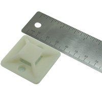 Self Adhesive Cable Tie Mount, 40mm x 40mm, 100pcs/pack - White - Distributed by NAC Wire and Cables