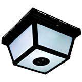 Heath Zenith Motion Activated Outdoor Ceiling Light 5.5 In. Blk
