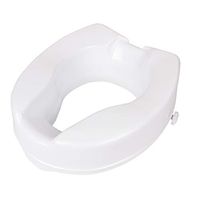 Carex Raised Toilet Seat with Extra Wide Opening - Toilet Seat Riser with Safe Lock - Adds 4 1/2" to Height of Toilet