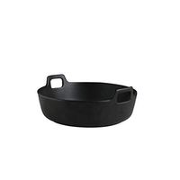 AXZHYX Bowl Ceramic Bowl Matte Texture Binaural Tableware Snacks Dessert Pastry Tray Fruit Salad Plate 23.7x8.6x20cm Hotel Tableware Home Noodles Boiled Fish Soup Bowl (Color : Black)