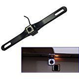 GES NET Waterproof High Definition Color Wide Viewing Angle License Plate Car Rear View Camera with12 Infrared Night Vision LED