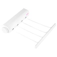 Retractable Clothes Airer, 3.2m Adjustable 4 Lines Retractable Clothes Airer Indoor Wall Mounted Laundry Washing Line Drying Rack