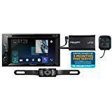 Pioneer AVH-500EX 6.2" DVD Receiver with SiriusXM Satellite Radio Tuner, Antenna and Universal License Plate Backup Camera