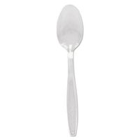 Reg Dart Guildware Heavyweight Plastic Cutlery, Teaspoons, Clear, 1000/Carton
