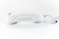 Echo Logico Retro Handset - Soft Touch - Wired Headsets - Retail Packaging - White (ELO - WHT - ST)