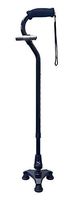 FlexTIP TLC Walking Cane (Black Solid) - Premium Cane with Clip-on LED Flashlight, Self-Standing – Triple Action Design: Absorbs Shock, Bends, Rotates - Soft Foam Handle, Lightweight, Adjustable