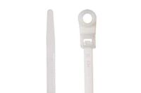Screw Mount 8", 50 lb. White Cable Ties - (pack of 100)