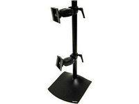 Ergotron 33-091-200 DeskStand DS100 - Stand for 2 LCD displays - aluminum, steel - black - screen size: up to 27 inch - mounting interface: 100 x 100 mm, 75 x 75 mm