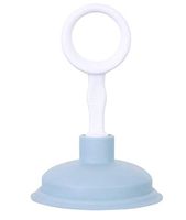 Portable Wash Basin Pipeline Suction Plunger Sewer Cleaner Hair Remover Sink Anti-Clogging Pipe Dredger Home Kitchen Tools (Blue)