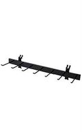 Multi-Hook Black Belt & Tie Rack - 7 Peghooks, 21"L
