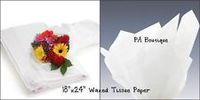 White Waxed Tissue Paper Floral Bouquet Wrapping 18"x24" Large Sheets (10 ct)
