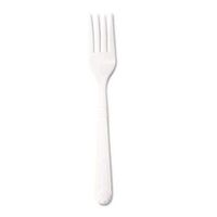 GENHYWFK - General Supply Heavyweight Cutlery, Fork, Plastic, White