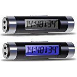 Multifunctional 3 in 1 Digital LCD Display Car Clock Car Thermometer Car Air Outlet Thermometer Electronic Clock Time LED Digital Thermometer Plus Backlight Car Accessories