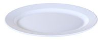Yanco CAT-2020 Catering Oval Plate, 20.5" Length, 14" Width, Melamine, White Color, Pack of 6