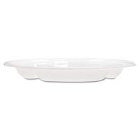 Dart 10CPWF 10.25 in White Plastic 3-comp Plate (Case of 500)