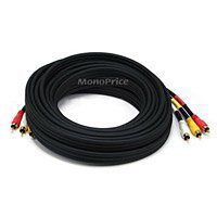 25FT Triple RCA Stereo Video Dubbing Composite Cable