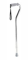 Medline MDS86420CHRW Offset Handle Canes, Chrome (Pack of 6)
