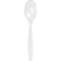 Creative Converting Touch of Color Premium 24 Count Plastic Spoons, Clear