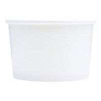 [100 Count] White Paper Ice Cream Cups - 4 oz Small Dessert Bowls - Comes In Many Colors & Sizes! Frozen Dessert Supplies